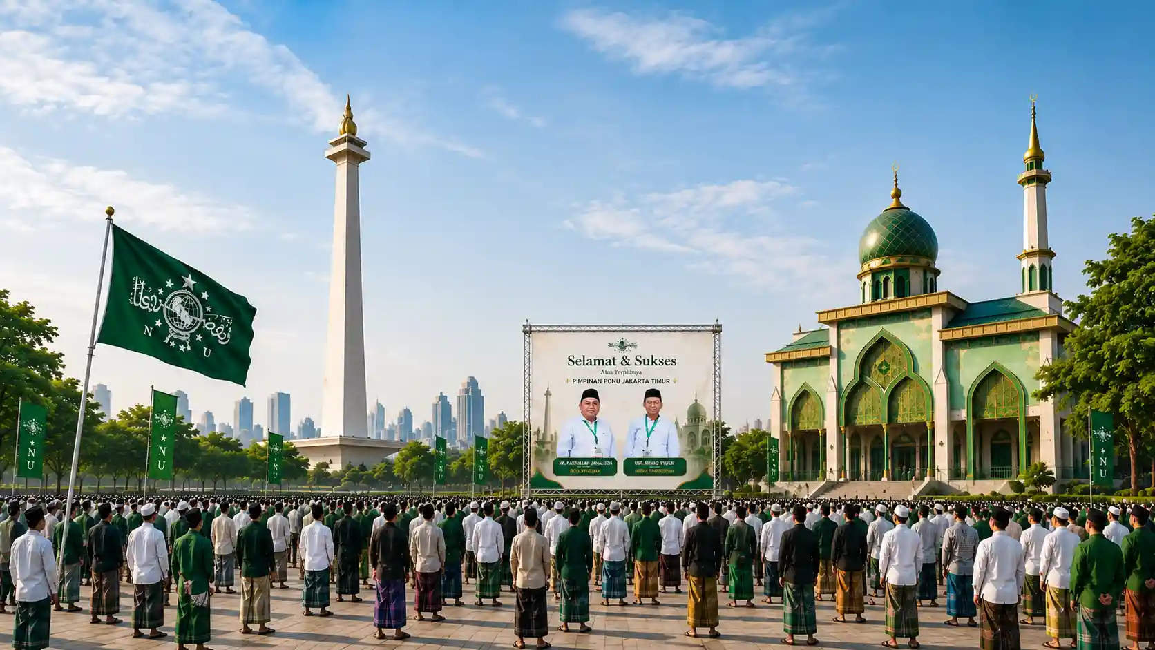 Kebersamaan pengurus dan warga PCNU Pengurus Cabang Kabupaten Kebumen